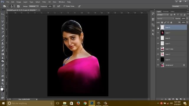 Digital Art Tutorial Smudge art photoshop tutorial | Tamanna | Ronit Panji смотреть онлайн