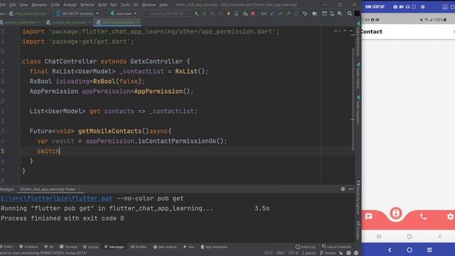 Flutter Chat App Part 10 | Get Device Contact & Show Registered User in ListView Using GetX