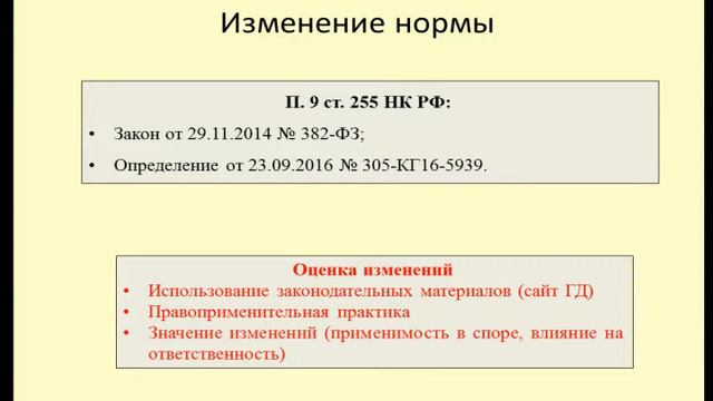 Последствия изменения налоговой нормы 2 смотреть онлайн