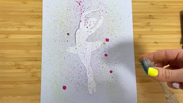 Балерина в технике «набрызг»|Нетрадиционное рисование • Ballerina| Non-traditional painting ?