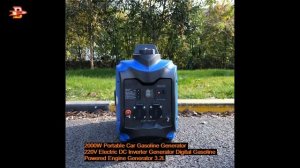 2000W Portable Car Gasoline Generator 220V Electric DC Inverter Generator Digital Gasoline Powered