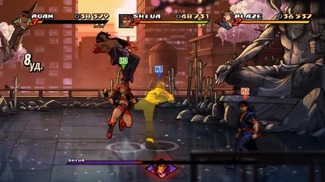 Streets of Rage 4 - Прохождение 13 (Player 3 Mania)Adam,Shiva,Blaze