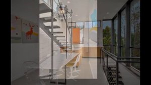 Дизайн двухэтажного дома с террасой на крыше.