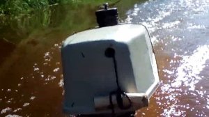Лодочный мотор салют с карбюратором от бензопилы