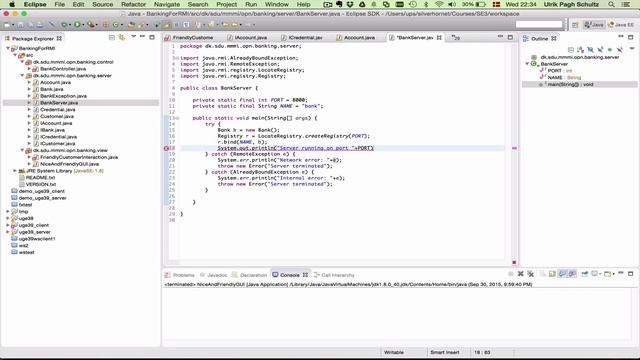 Java RMI extended walkthrough using Bank example смотреть онлайн