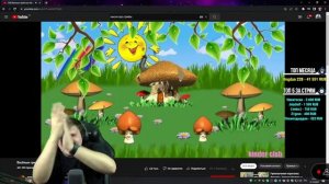 Веля слушает песню грибочки