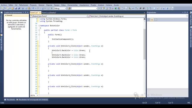 Secuencia de color de Botones WindForm смотреть онлайн