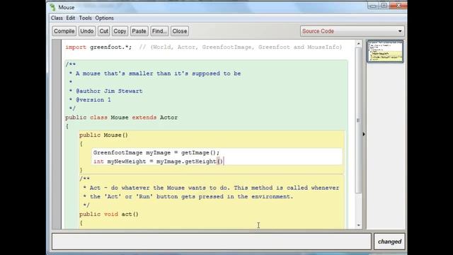 Greenfoot Lesson 17: Change size of and image смотреть онлайн