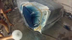 локальная покраска акрилом с переходным разбавителем
