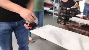 Система резки крупноформата DLT Slim System Cutter после замены заводского ролика. Керамогранит 20м