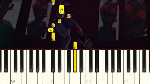 Hide and Seek - Five Nights at Freddy's: Security Breach Animation - VERY EASY Piano tutorial смотреть онлайн