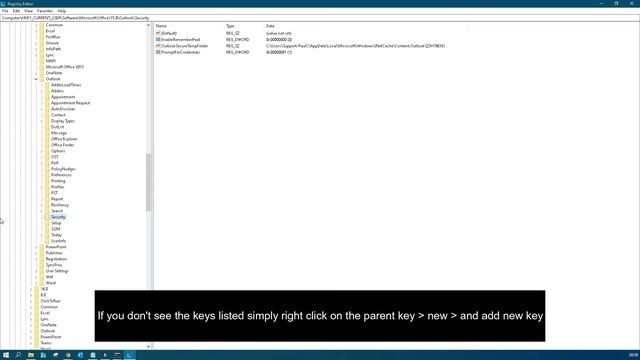 Force Outlook to prompt for password | regedit | Outlook смотреть онлайн