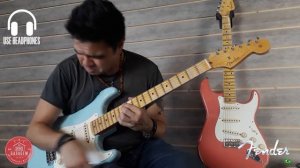 Lucas Sgreccia plays Fender Custom Shop Stratocaster Relic Daphne Blue 1958