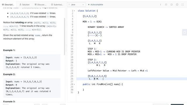 Find Minimum in Rotated Sorted Array solution | Tamil | Leetcode in tamil | Best Explanation | смотреть онлайн