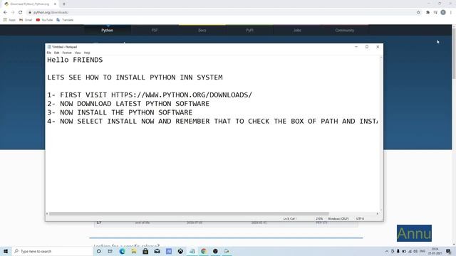 How to install python in pc