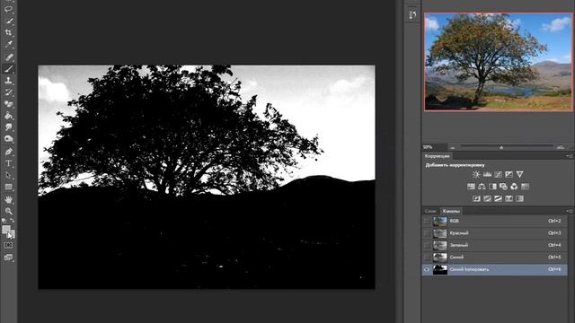 работа с каналами, как заменить фон на сложной фотографии фотошоп cs6 смотреть онлайн