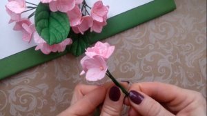 DIY Гортензия из фоамирана своими руками