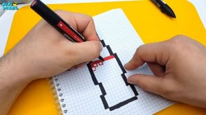 Рисуем по клеточкам-КОКА-КОЛА !COCA-COLA PIXEL ART SODA  Draw So Cute