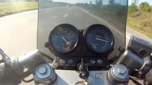 Honda CB-1 Динамика и максималка. Acceleration to max speed GoPro