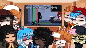 Fridaynightfunkin React to VS Stickman FULLWEEK+Secret Ending |GACHACLUB| FNFMOD❖