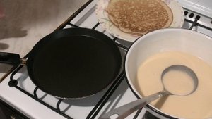 Масляные блинчики на кефире.