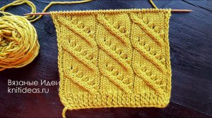 Оригинальная коса спицами!