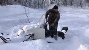 Испытания бурана с двс от ваз 2109 в глубоком снегу