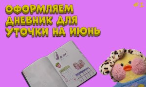 Оформляем личный дневник с уточкой ЛАЛА ФАНФАН на июнь!