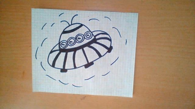 Как нарисовать летающую тарелку - How to draw a flying saucer - 如何畫一個UFO смотреть онлайн