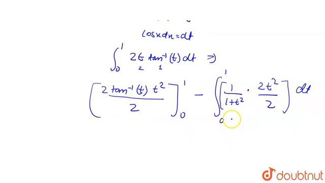 `int_(0)^(pi//2) sin 2x tan^(-1) (sinx)dx = ` смотреть онлайн