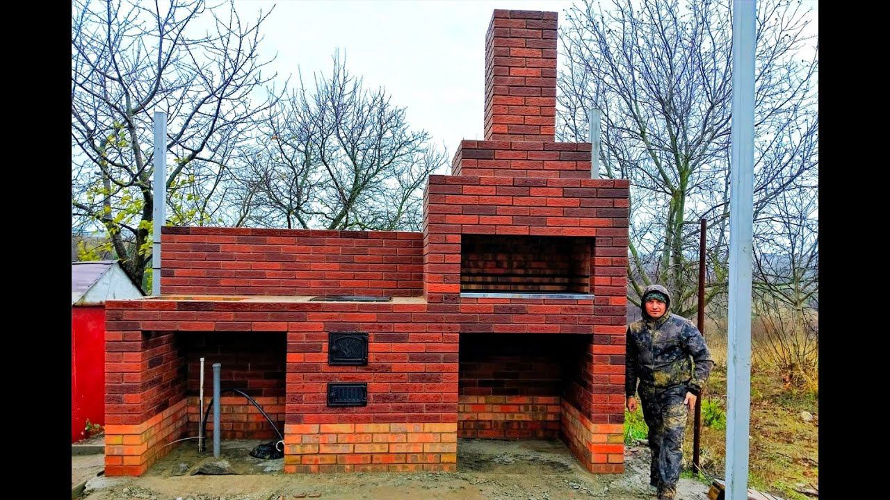 Мангал из кирпича печь под казан стол с рукомойкой наш 136 обьект смотреть онлайн