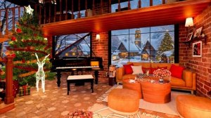 Теплый рождественский вечерний джаз с потрескивающим камином ? Уютная рождественская атмосфера #3