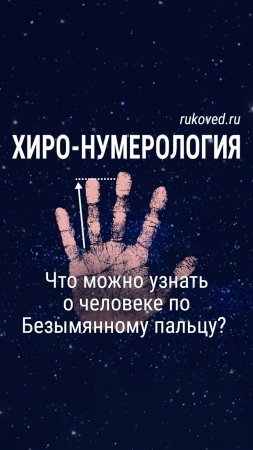 🔆Хиронумерология. Что можно узнать о человеке по Безымянному пальцу?