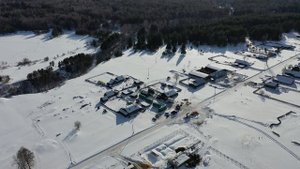 Шайтанский рудник с высоты. Нижняя Салда. Март 2021