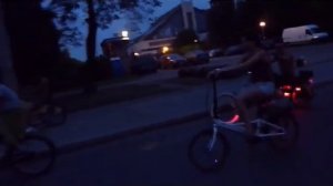 Летняя ночная велопрогулка на велосипедах chopper cruiser custom (чопер круизер кастом)