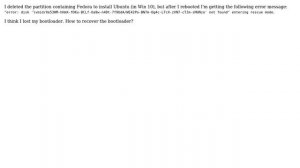 error: disk lvmid/... not found Entering rescue mode