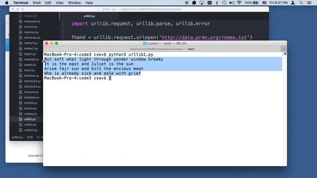 Worked Example: Using Urllib (Chapter 12) смотреть онлайн
