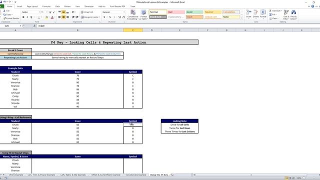 Quickly Learn How to Use the F4 Key in Excel смотреть онлайн