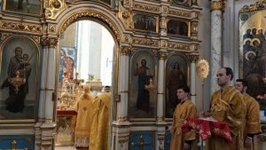 Хиротония клирика храма памятника в честь Всех Святых Николая Повного — во диакона .