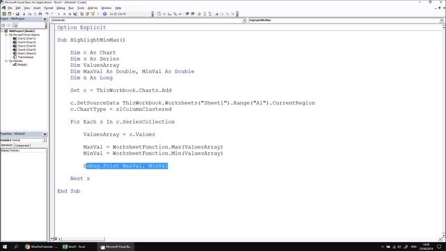 Excel VBA Introduction Part 50.4 - Highlighting Min and Max Values in a Chart смотреть онлайн