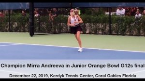 MIRRA ANDREEVA 2019 JUNIOR TENNIS