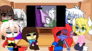 Реакция персонажей Undartale на Horrortale 6ч (Gacha club)