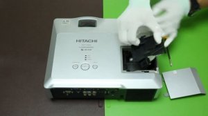 How to replace the projector lamp for HITACHI HCP 900X