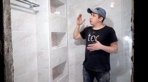 Ниши в ванной комнате.Короб с нишами.