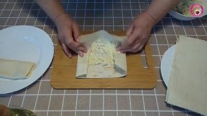 Лаваш с творогом на сковороде. Очень вкусный быстрый завтрак из лаваша