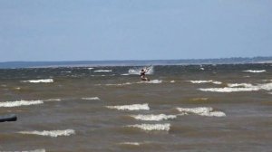 Хрящевка  Самарская область  Полет  Кайтсёрфинг Куйбышевское море  2016