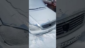 Заводим мерседес S220.3.2 м112 в мороз -35