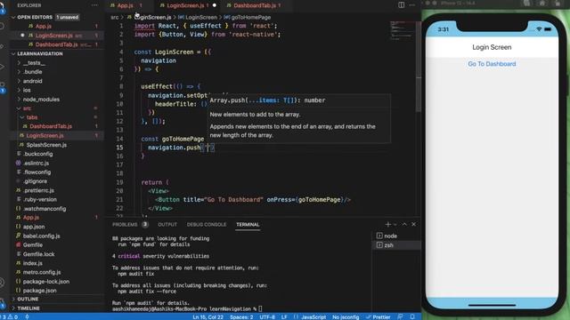 Bottom Tab Navigation v6. React-Native Tamil PART. 23