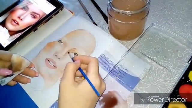 Рисую детской акварелью/портрет смотреть онлайн