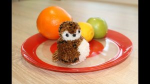 Как сделать Воробья птичку из помпонов /How to make a sparrow bird from pompom